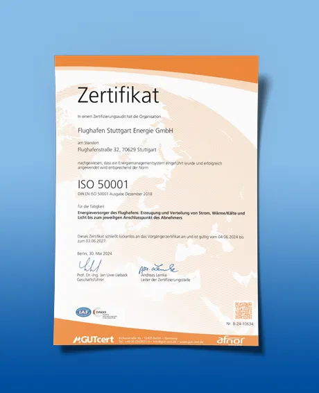 Zertifikat:DIN ISO 50001
